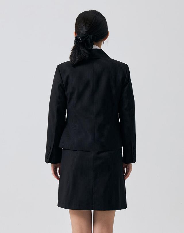 아리킴 ODE ASYMMETRIC JACKET / BLACK 블랙 착용컷