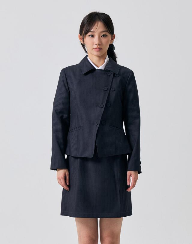 아리킴 ODE ASYMMETRIC JACKET / CHARCOAL 그레이 착용컷