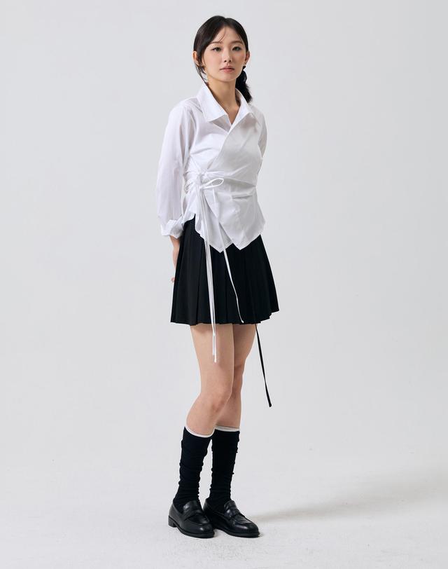 아리킴 SWAN PLEATS SKIRT PANTS / BLACK 블랙 착용컷