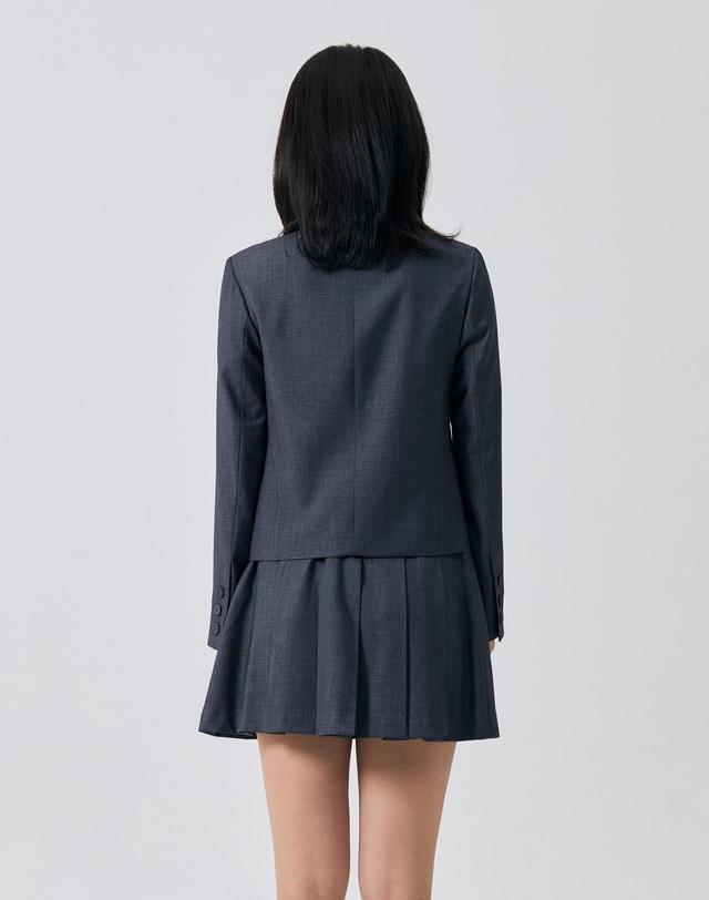아리킴 SWAN CROP JACKET / CHARCOAL 그레이 착용컷