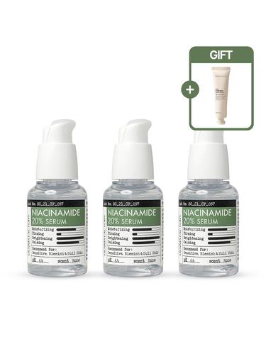 더마팩토리 나이아신아마이드 20% 세럼 30ml 3개 + 붐디아다 아이크림