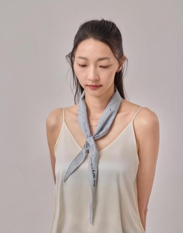 쓰로우 그레이 드로잉 롱 스카프 Mist Line Diamond