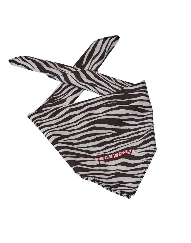 쓰로우 지브라 패턴 반다나 Zebra 50 블랙 착용컷