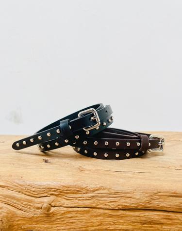 10mm 스터드 레더 벨트 (2 Colors)