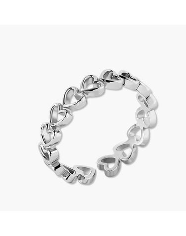헤나 오픈링 실버 925 MGFRS258 Rhodium Plated (화이트골드)