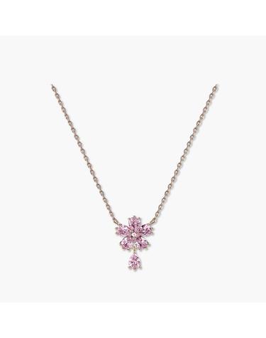칼리아 목걸이 MGNL0392 14K Gold Plated (로즈골드+핑크 큐빅)