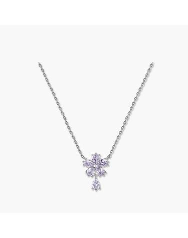 칼리아 목걸이 MGNL0394 Rhodium Plated (화이트골드+퍼플 큐빅)