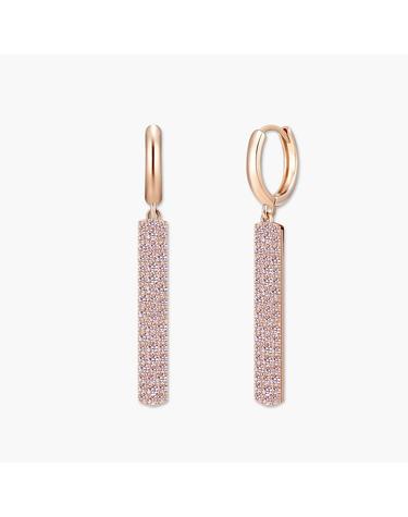파이퍼 귀걸이 MGER0399 14K Gold Plated (로즈골드+핑크 큐빅)