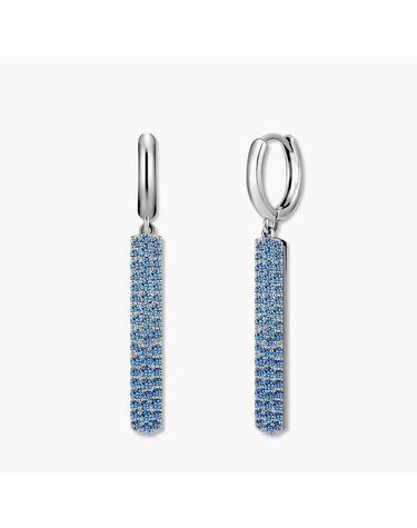 파이퍼 귀걸이 MGER0401 Rhodium Plated (화이트골드+블루 큐빅)