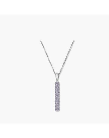 파이퍼 목걸이 MGNL0402 Rhodium Plated (화이트골드+퍼플 큐빅)