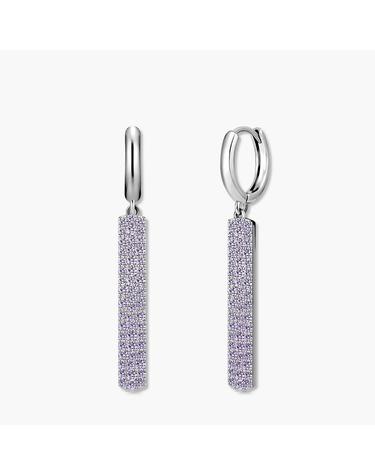 파이퍼 귀걸이 MGER0403 Rhodium Plated (화이트골드+퍼플 큐빅)