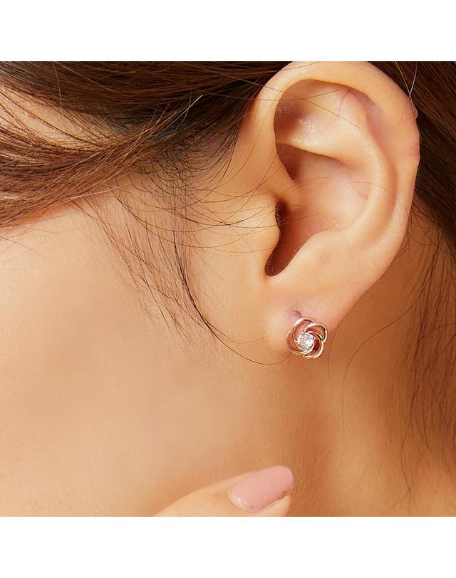 모노그래프 크리시 귀걸이 MGER025S 14K Gold Plated 착용컷