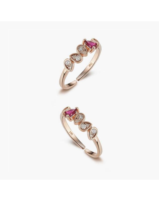 모노그래프 루비블라썸 오픈링 MGFR0136 14K Gold Plated 착용컷