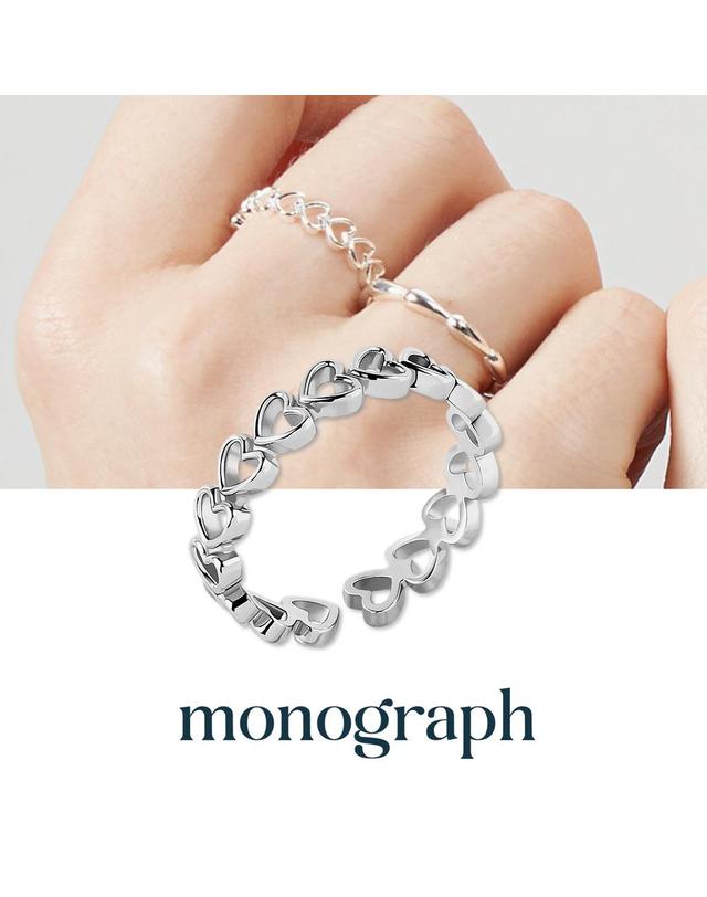모노그래프 헤나 오픈링 실버 925 MGFRS258 Rhodium Plated (화이트골드) 착용컷