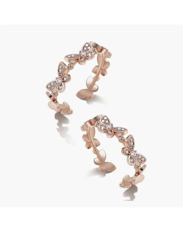 모노그래프 버터플라이 오픈링 MGFR0348 14K Gold Plated (로즈골드) 착용컷
