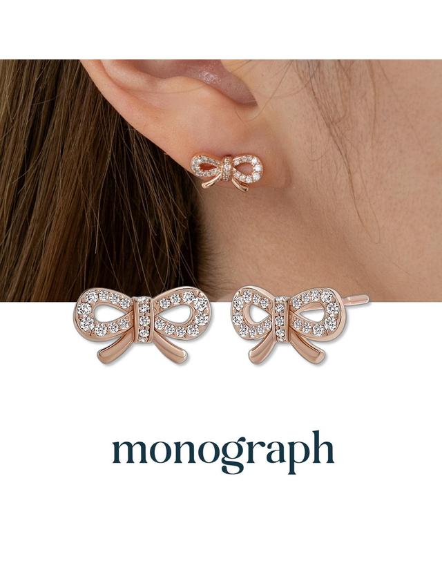 모노그래프 리봉봉 귀걸이 MGER0383 14K Gold Plated (로즈골드) 착용컷