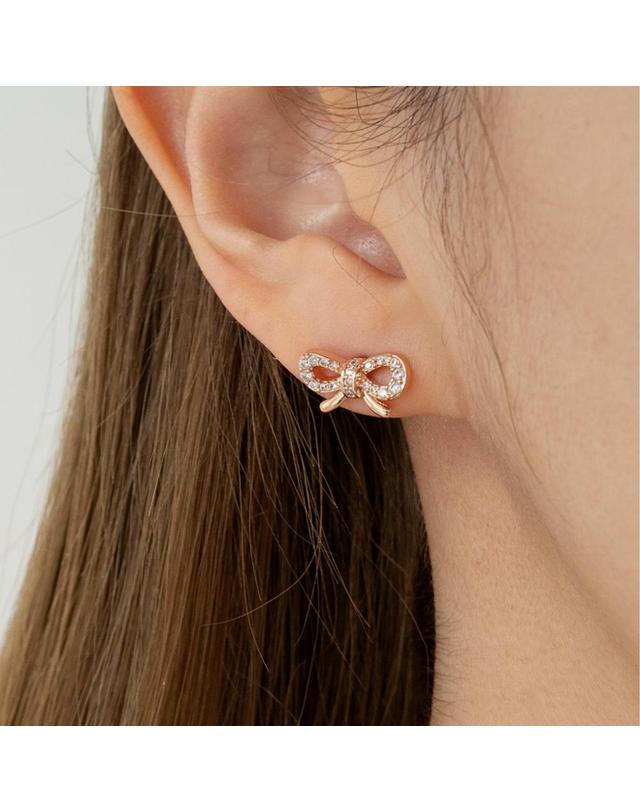 모노그래프 리봉봉 귀걸이 MGER0383 14K Gold Plated (로즈골드) 착용컷