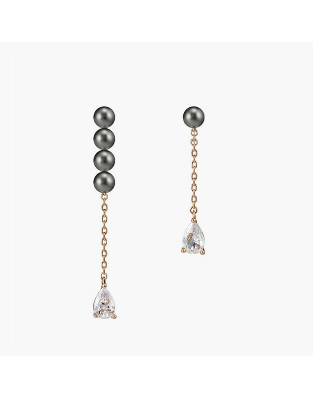 모노그래프 펄스톤 귀걸이 14K Gold Plated (블랙 펄) 착용컷