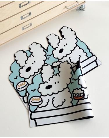 쫑긋이 강아지 규조토 발매트 빨아쓰는 미끄럼방지 욕실 주방 화장실 현관
