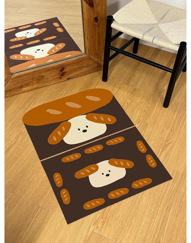 포시즌데코 바게트 강아지 규조토 발매트 빨아쓰는 미끄럼방지 욕실 주방 화장실 현관 착용컷