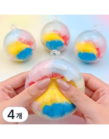 KC인증 샤오홍슈 크런치 말랑이 촉감놀이 왁뿌볼 4p