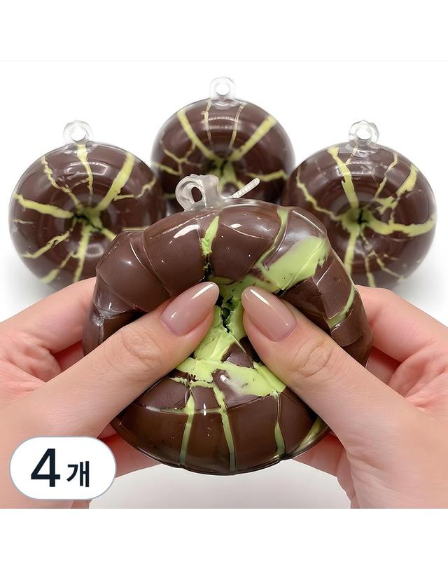 마치홈 KC인증 샤오홍슈 크런치 말랑이 촉감놀이 왁뿌볼 4p 멀티컬러 착용컷