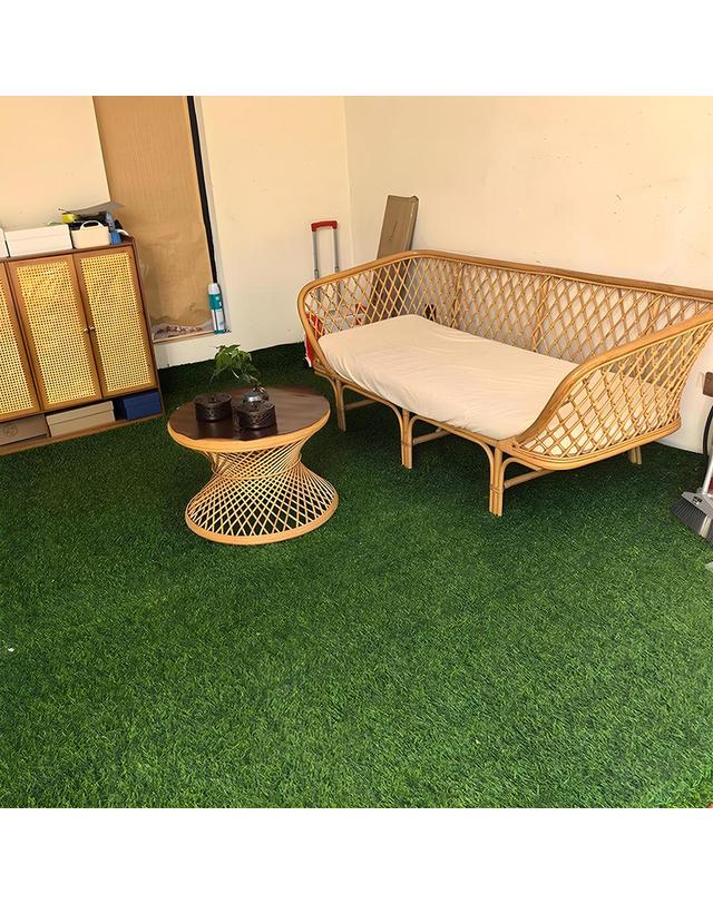 마치홈 베란다 옥상 인테리어 롤매트 인조잔디 1m x 5m x 25mm 착용컷