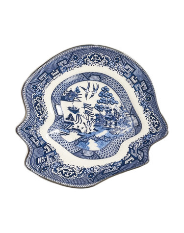클래식 글리치 윌로우 디저트 플레이트 21.5CM 블루/화이트 11231