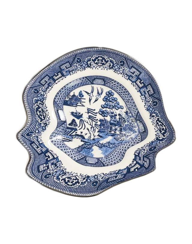 셀레티 클래식 글리치 윌로우 디저트 플레이트 21.5CM 블루/화이트 11231 착용컷