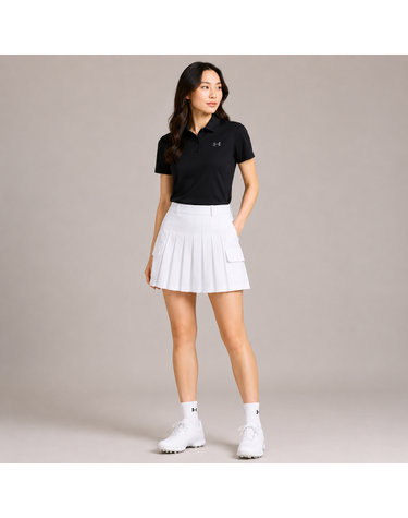 언더아머골프 여성 O/P 주름 A라인 스커트_U4SWSK003-0100
