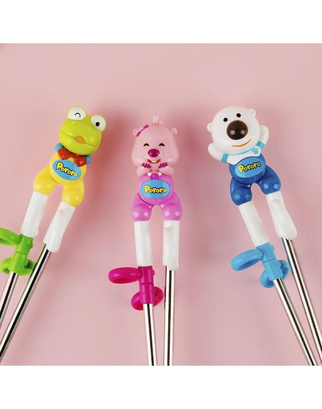 에디슨 에디슨 뽀로로 입체스텐 젓가락 1단계(3세+) 착용컷