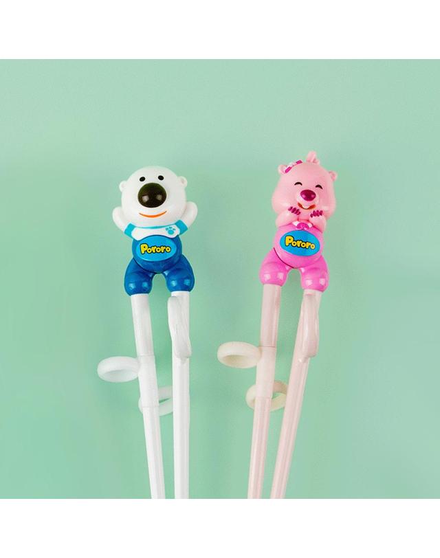 에디슨 에디슨 뽀로로 입체젓가락 1단계(오른손/왼손)(3세+) 착용컷