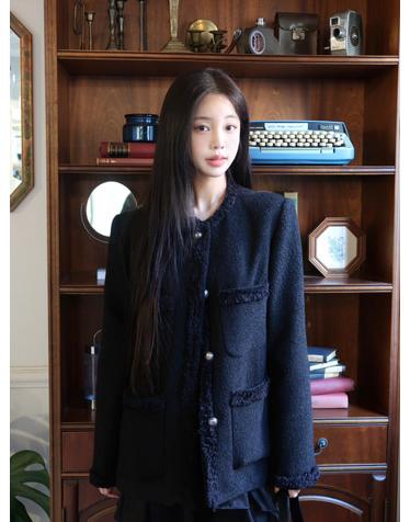 [TWEE] 로어 포켓 수술 트위드 자켓