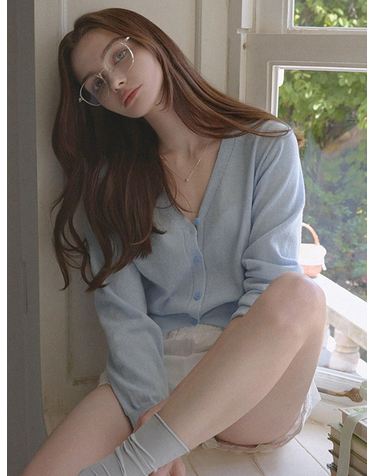[TWEE] 에블린 브이넥 가디건