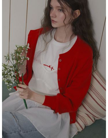 [TWEE] 로지아 라운드 버튼 가디건