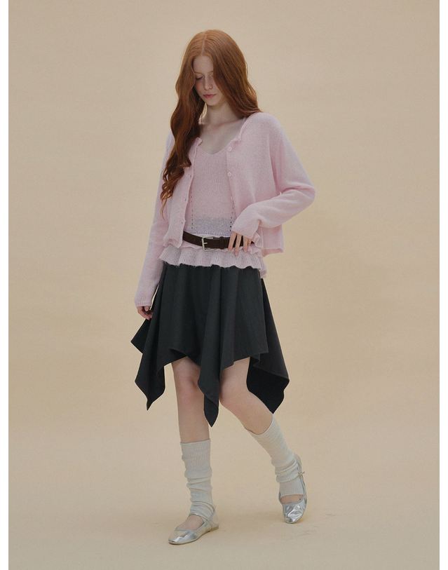 트위 [TWEE] 앤블런 언발 플레어 스커트 착용컷
