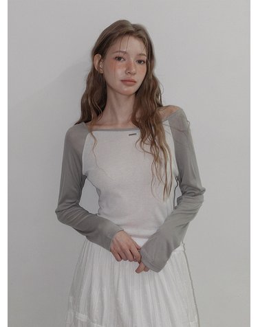 [온라인단독] 매틴 배색 나그랑 긴팔 티셔츠