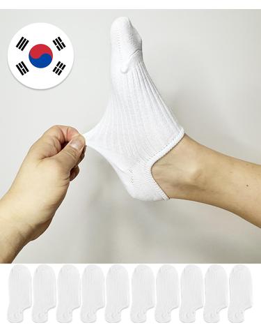 [10개 세트]착붙덧신3종 페이크삭스 덧신양말 실리콘 여자 덧버선 10켤레 국산 안벗겨지는 기본 여름 여성 면 덧신