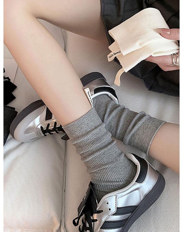 엔젤삭스 1320 뒷라벨 골지 면 탭 패션 여성 SOCKS 톰 연예인 차정원 기본 무지 양말 착용컷
