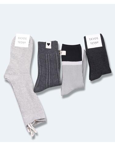 SET005-무드톤 고급 그레이 회색 차콜 니트 패션 FASHION 검정 양말 기념일 답례품