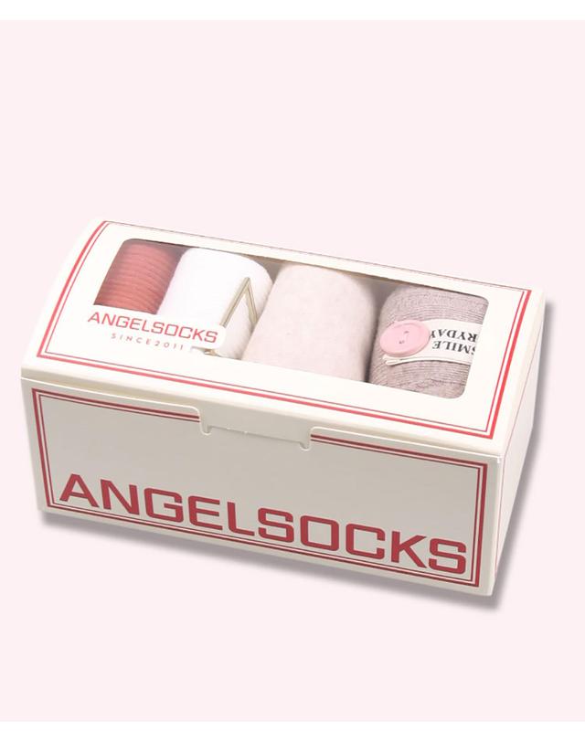 엔젤삭스 SET005-밀크티 패션 베이지 브라운 fashion socks 양말 세트 설 추석 기념일 발렌타인 선물 착용컷