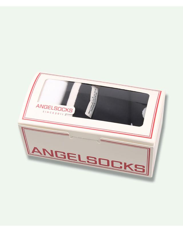 엔젤삭스 SET005-모노팝 양말 선물 세트 여자 데일리 블랙 검정 땡땡이 양말 SOCKS 착용컷