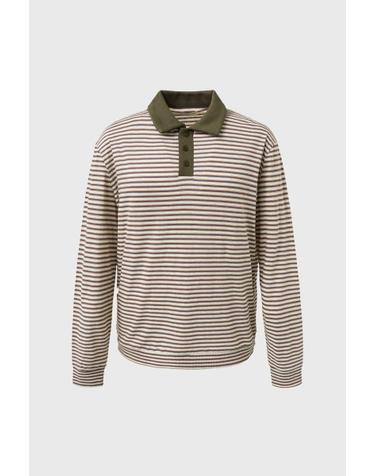 쏭스튜디오 Striped collar tee