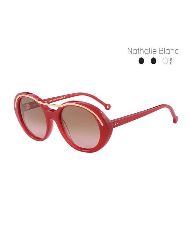 나탈리 블랑 (최초가 580,000원) 나탈리 블랑 선글라스 NB-FRANCESCA 460S 라운드 아세테이트 여자 착용컷