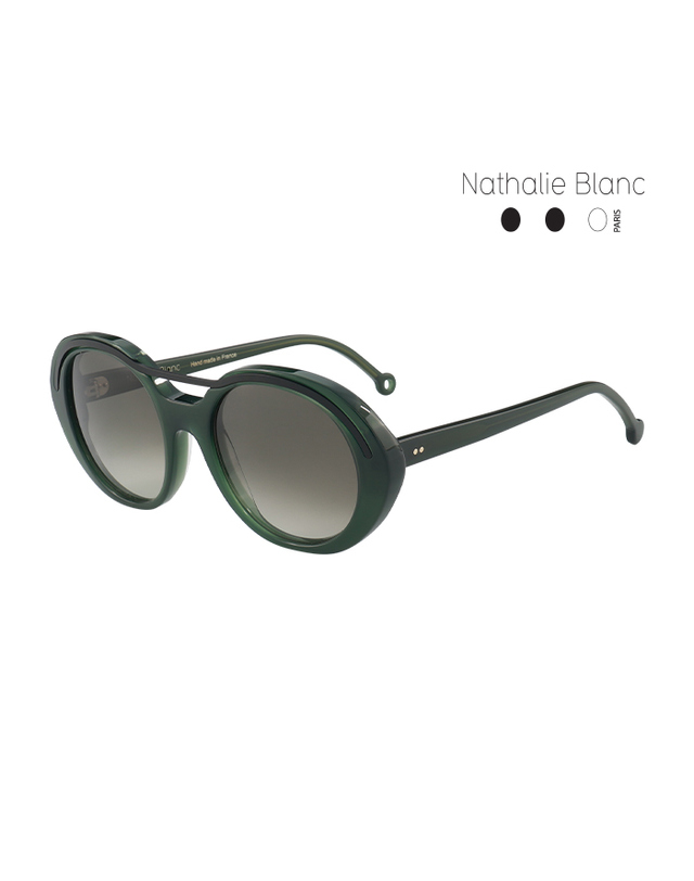 나탈리 블랑 (최초가 580,000원) 나탈리 블랑 선글라스 NB-FRANCESCA 463S 라운드 아세테이트 여자 착용컷