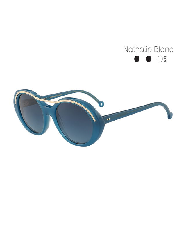 나탈리 블랑 (최초가 580,000원) 나탈리 블랑 선글라스 NB-FRANCESCA 469S 라운드 아세테이트 여자 착용컷