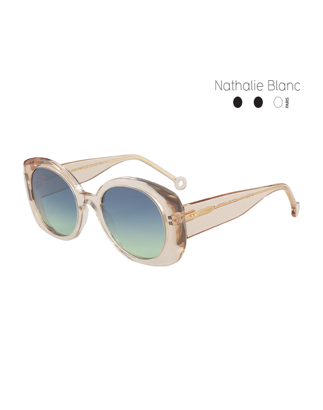 나탈리 블랑 (최초가 580,000원) 나탈리 블랑 선글라스 NB-LESLIE 142S 스퀘어 아세테이트 여자 착용컷