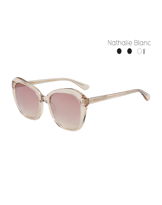 나탈리 블랑 (최초가 580,000원) 나탈리 블랑 선글라스 NB-SASHIMI 142S 스퀘어 아세테이트 여자 착용컷
