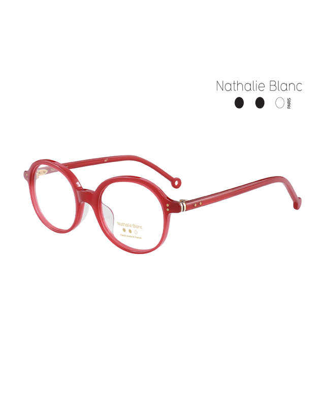 나탈리 블랑 (최초가 580,000원) 나탈리 블랑 안경테 NB-CELIA 460 라운드 아세테이트 여자 안경 착용컷