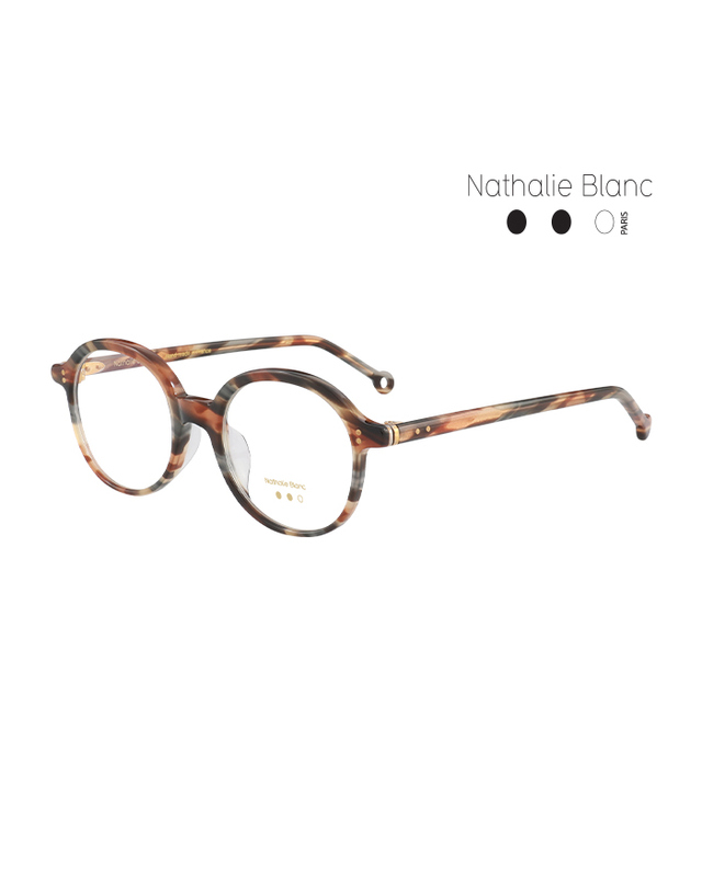 나탈리 블랑 (최초가 580,000원) 나탈리 블랑 안경테 NB-CELIA 276 라운드 아세테이트 여자 안경 착용컷